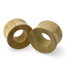 Pair of Crocodile Wood Double Flare Tunnels organic gauges PICK SIZE