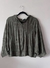 Anthropologie Saturday Sunday Women Small Ivy Zip Up Hoodie Jacket Embroidered