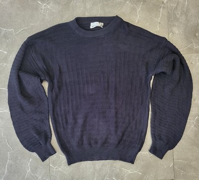 Original Christian Dior Unisex Sweater Schwarz Gr. S 100% Cotton Made In England