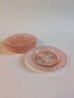Set Of 4 Anchor Hocking Miss America Pink Bread And Butter Plates 5 3/4” Dessert