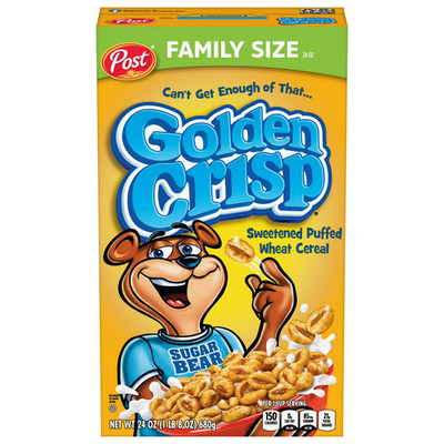 Golden Crisp Puffed Wheat Cereal, 24 oz   Crunchy Breakfast Cereal