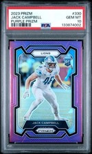 2023 Prizm Jack Campbell Rookie /125 Purple #330 PSA 10