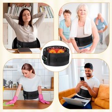 Massage Waist Belt Electric Infrared Heated with Back Support Vibration Massager