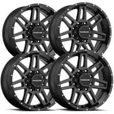 4 Raceline 931b Injector 16x8 5x4.55x5 0 Satin Black Wheels Rims 16 Inch