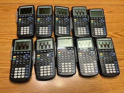 10 WORKING TI 83 PLUS calculator (lot of 10) Ex Cond each w/ minor flaws(D)