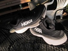 Hoka One One Bondi 8 Black White Running Shoes Women's Size 9.5 B 1127952-BWHT 