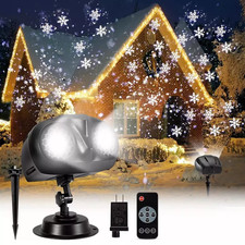 Christmas Snowflake Projector LED Moving Snowfall Laser Light Outdoor Landscape