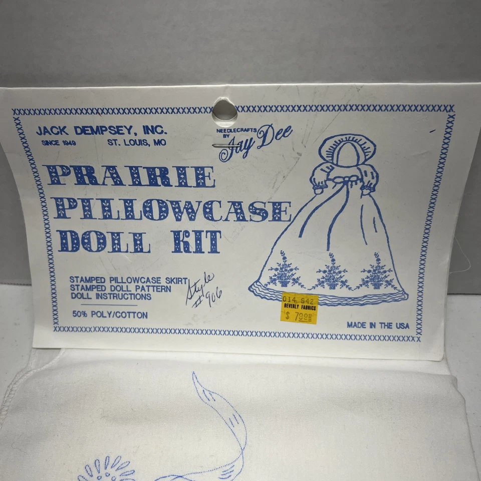 Kit de funda de almohada para muñeca Prairie - Jack Dempsey Needlecrafts de Jay Dee - Hecho en EE. UU. Foto 2 de 4