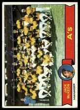 1979 Topps #328 Oakland A's / Jack McKeon Team Checklists
