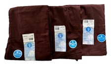3 Pairs Petite Dark Espresso Brown Elastic Back Drawstring Scrub Pants XSP New