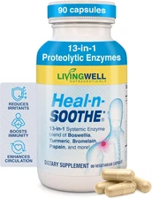 HEAL-N-SOOTHE Joint Supplement – Proteolytic Enzymes Formula with Bromelain, Pap