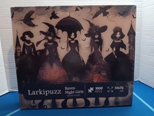 1000 Piece Puzzle Raven Night Hard Black Jigsaw For Adults 27x19 Inch