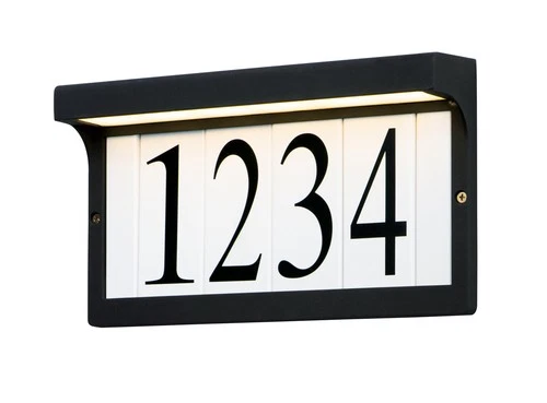 Maxim Address 12.5" Signage/Mailboxes - Black 1-Light - Picture 1 of 4