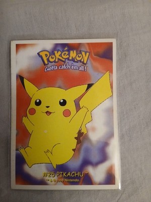 Pikachu   Dunkin Boomer Sticker Card (1999)   Bubble Gum Edition   1st Gen Pokém