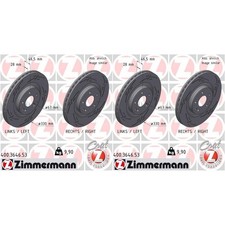 2x ZIMMERMANN BLACK Z BREMSSCHEIBEN 330mm GESCHLITZT INNENBEL&Uuml;FTET VORNE passend