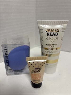 James Read Gradual Tan Sleep Mask Face RETINOL Travel Bonus Sponge & Primer
