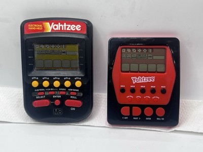 Yahtzee Milton Bradley 1995 & A25125 Electronic HandHeld Video Game Works Great