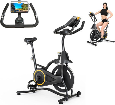 Silent Belt Drive Home Gym Bike with Heavy Flywheel & Digital Display