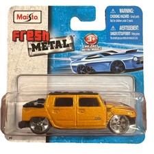 Maisto 09 Fresh Metal  01 HUMMER H2 1:64 Scale Metallic Gold NEW