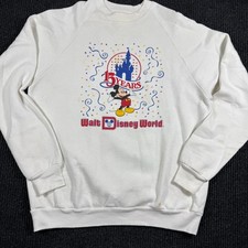 Vtg 80s Walt Disney World 15 Year Anniversary Sweatshirt Crewneck Adult XL