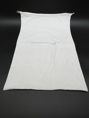 Stuart Weitzman Staubbeutel Damen weiß groß 20,5x16 Kordelzug Make-up Reise