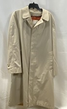 Vintage 80s London Towne Men's Tan Trench Coat Overcoat Removable Liner 42 Long