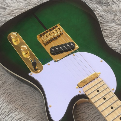 #ad #ad Custom TL Merle Haggard Tuff Dog Electric Guitar Green Quilted Maple Fast Ship $229.85
