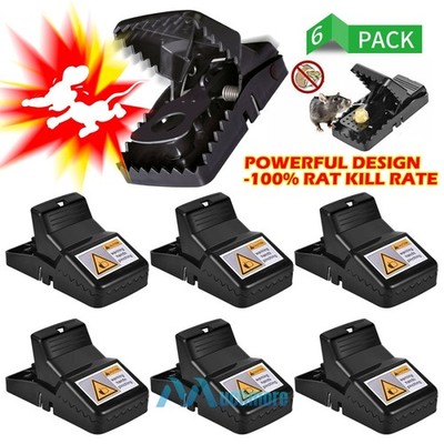 6 Pack Large Mouse Traps Rat Mice Killer Snap Trap Rodent Heavy Duty Pest Trap