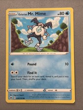 Pokemon TCG * 30/159 Galarian Mr. Mime Common * Crown Zenith SWSH * NM