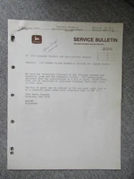 John Deere 170 Loader Filter Hydraulic Fitting Kit Service Bulletin Brochure