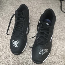 Mizuno Men's Black White Baseball Cleats with White Autograph