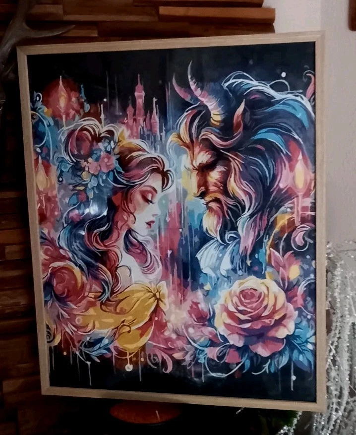 bild mit rahmen 40x50 Boho Schaby Chic Impressionen Perlen Bild - Bild 1 von 4