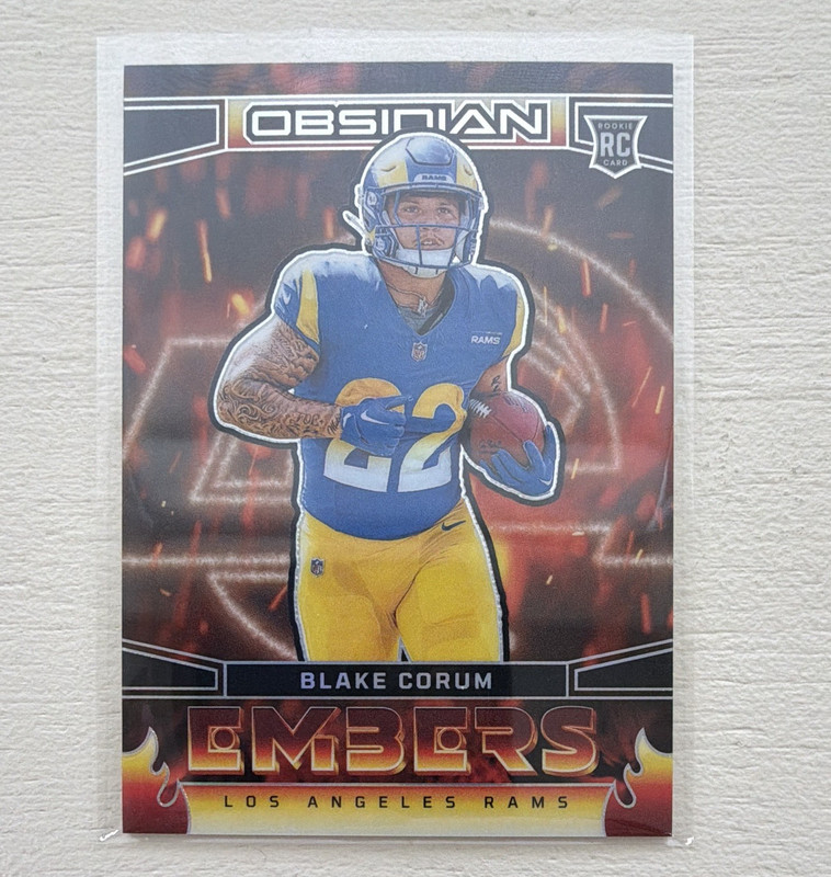 Panini 2024 Obsidian Embers Blake Corum  RC Insert Los Angeles Rams SSP