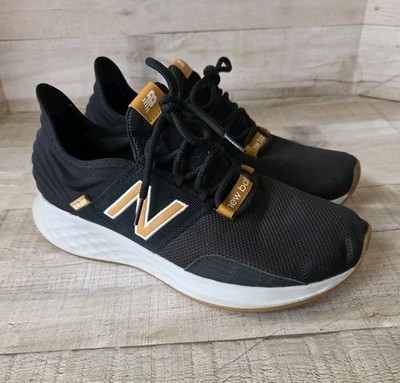 New Balance Fresh Foam Roav V1 Athletic Shoes Sneakers Mens Sz 12 2E Black/Tan