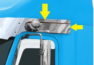 Freightliner Century Columbia Above The Door Trim 2003 Earlier Stainless Steel