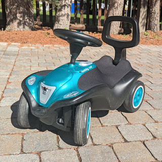 BIG BOBBY CAR Kinder Rutscherauto GRÜN SCHWARZ MIT LICHT