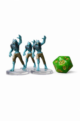 Zombie x3 D&D Miniature Dungeons Dragons Monster Manual Collection 12/41