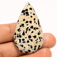 40 Ct Natural Dalmatian Jasper Loose Gemstone Pear Shape Cabochon 41X23X6 mm