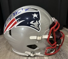 Vince Wilfork Patriots Autographed Football Helmet Beckett Authenticated 