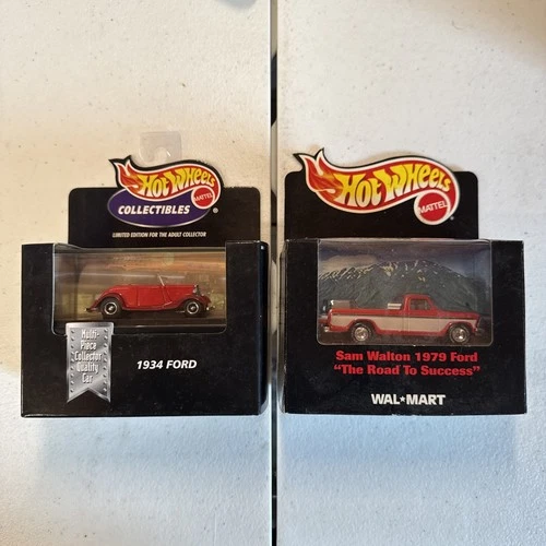 Vintage Hot Wheels Lot Real Riders ‘34 Ford & Sam Waltons Ford Truck