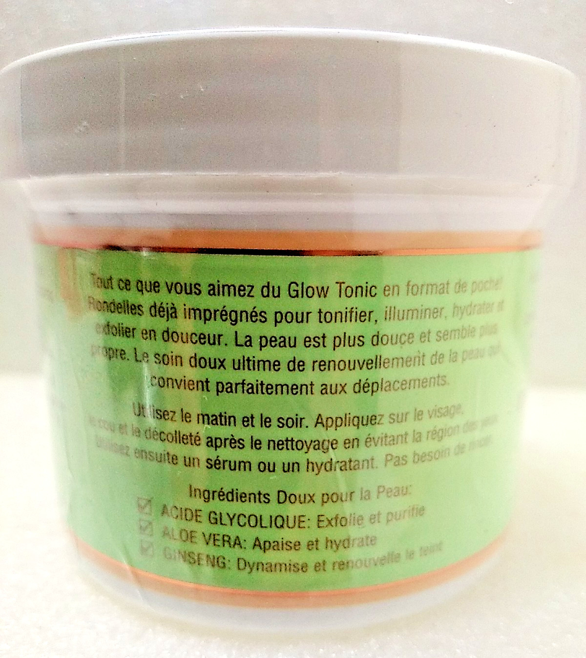 Pixi ~ Skintreats ~ Glow Tonic To-Go Exfoliating Toner w/ Aloe Vera ~ 60 Pads