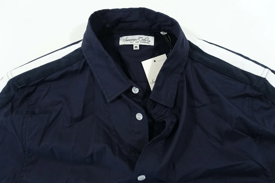 SOVEREIGN CODE W1809 SHOULDER STRIPED MEDIUM SHORT SLEEVE BUTTON FRONT SHIRT NWT - Image 2 of 4