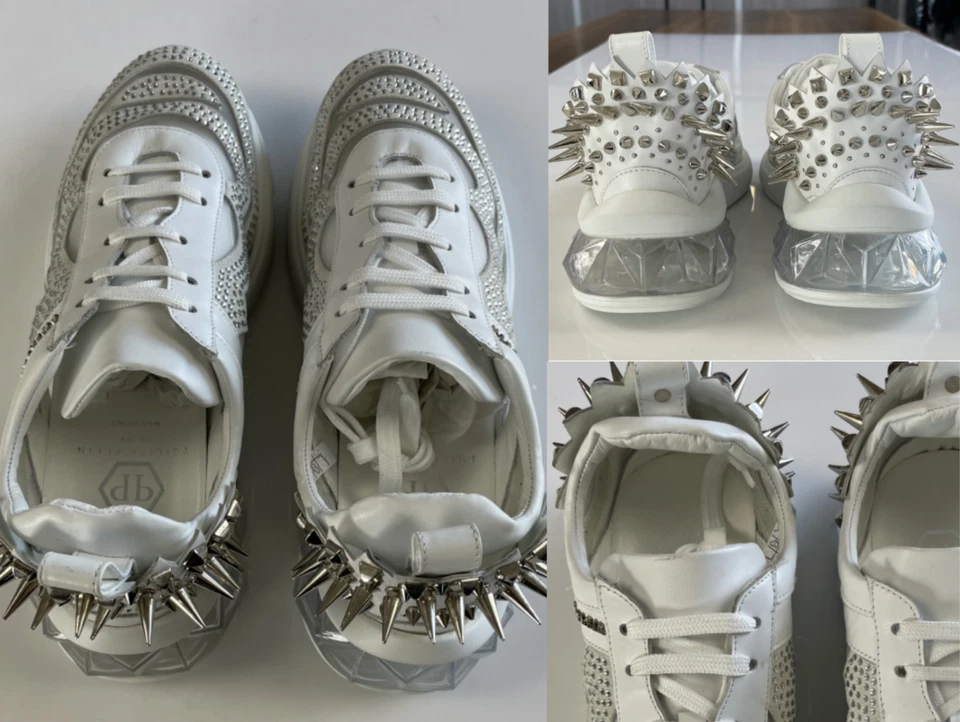 Philipp Plein Runner Studs Star Sneakers Trainers Embellished Shoes Schuhe 39
