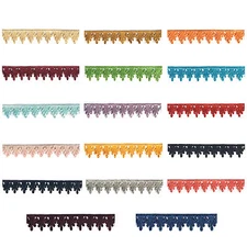 Unotrim 5/8" Gold Blue Yellow Lilac Green Gray Gold Red Embroidered Trim by Yard