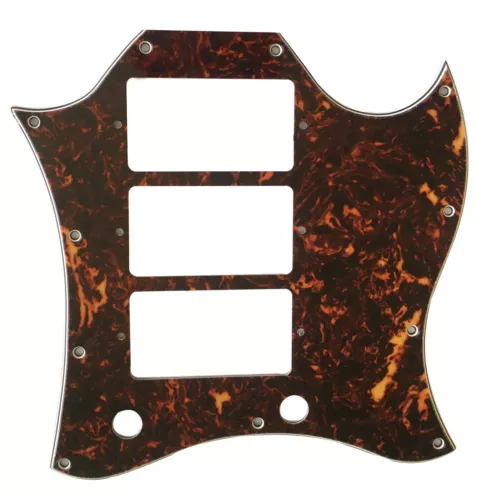 Pickguard For Gibson SG Standard 3 Pickup Style Guitar 4-Ply-BROWN TORTOISE