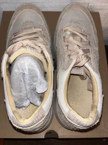 UGG SUEDE MARIN MEGA LACE 2 1/4' PLATFORM SNEAKERS - Sand - US size 11 - NEW - Picture 5 of 7