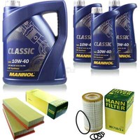 MANN-FILTER Inspektionspaket 8L Mannol Classic 10W-40 FüR Mercedes E-Klasse Sl
