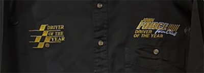 VRHTF VTG COOL NHRA ''JOHN FORCE FUNNY CAR DRIVER OF THE YEAR DRESS SHIRT LARGE