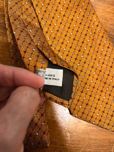 SALE! Luxury Barneys New York Mens Neck Tie - Copper Burnt Oange Amber - Picture 10 of 12