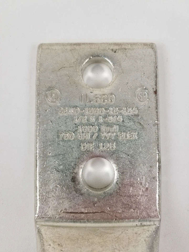 3 ILSCO CSWD-1000-12-134 Compression Lug 2 Holes 1/2in Bolt Size NEW - Image 3 of 4